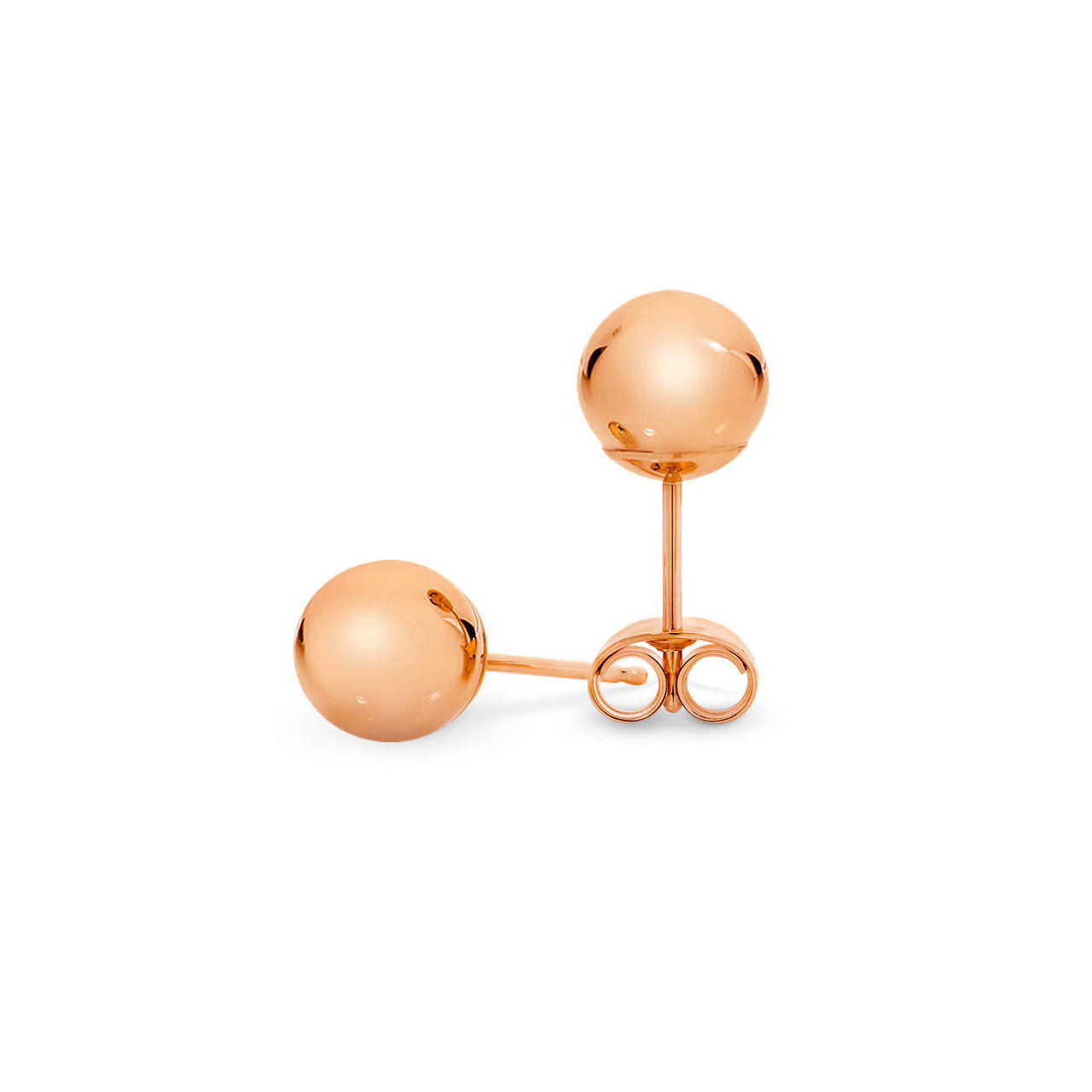 9k Rose Gold 8mm Ball Stud Earrings