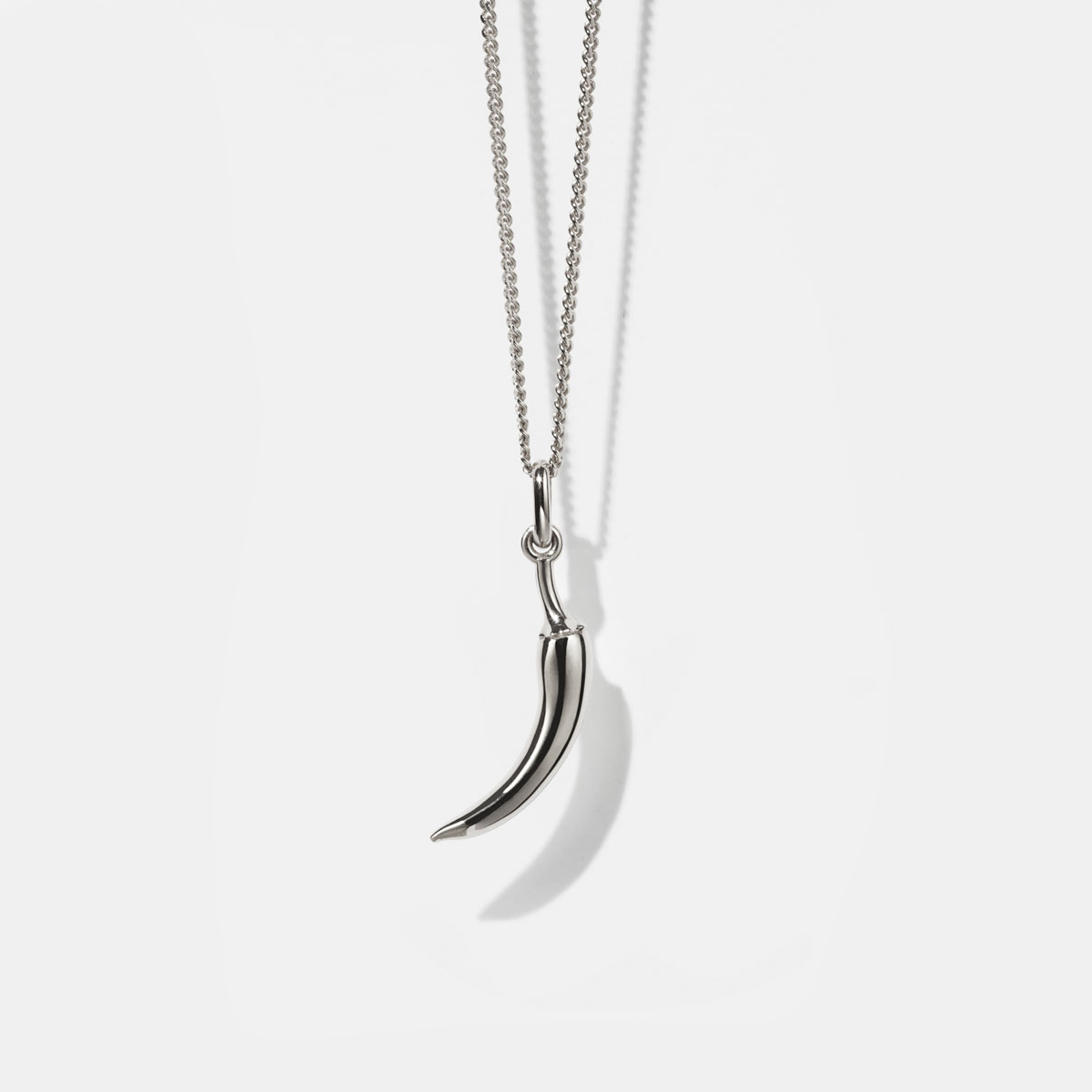 Sterling Silver Chilli Charm Necklace