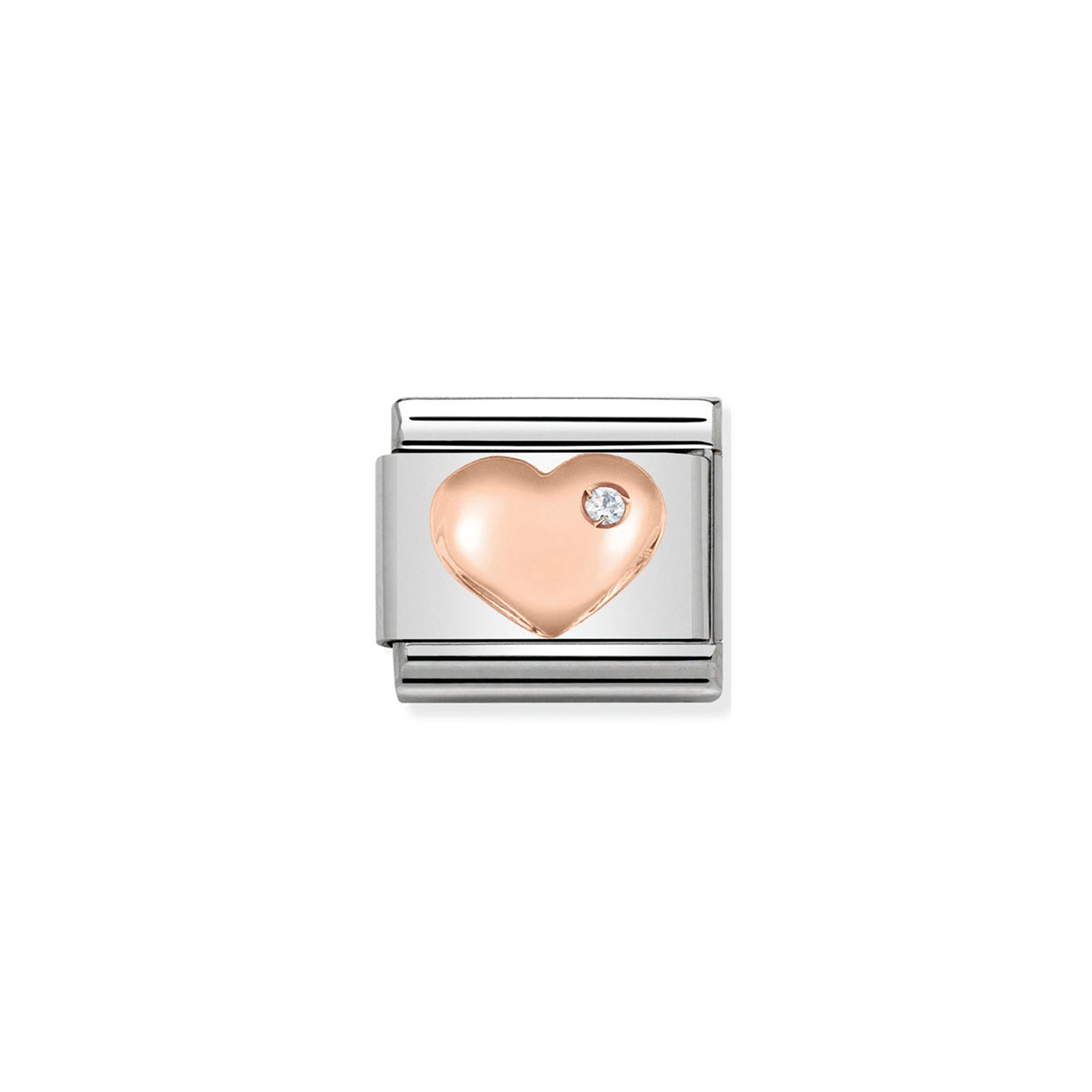 Composable Classic Link 430305/01 Rose Gold Heart with Stone