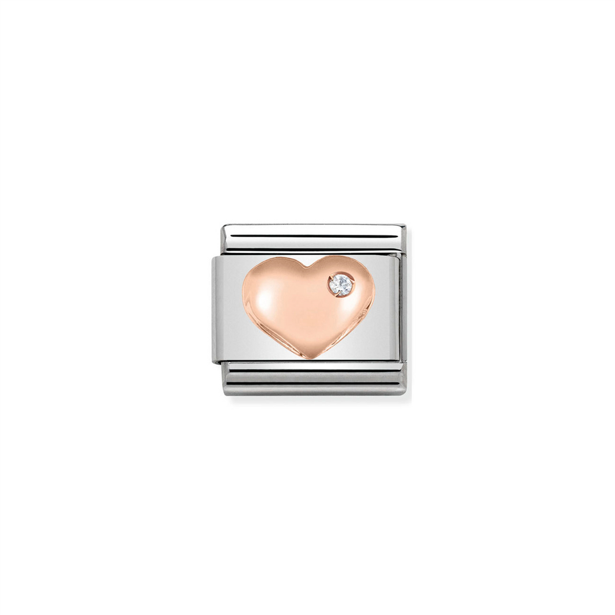 Composable Classic Link 430305/01 Rose Gold Heart with Stone