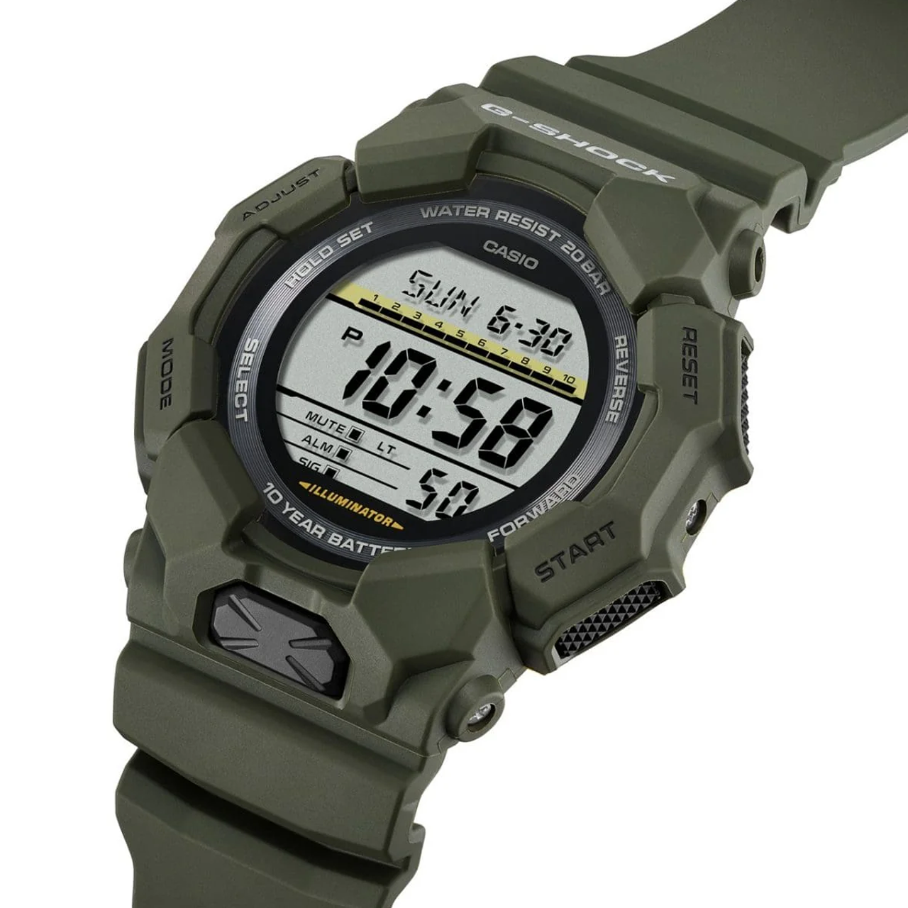 G-Shock GD-100 Series Rugged Digital Green Watch - GD010-3D
