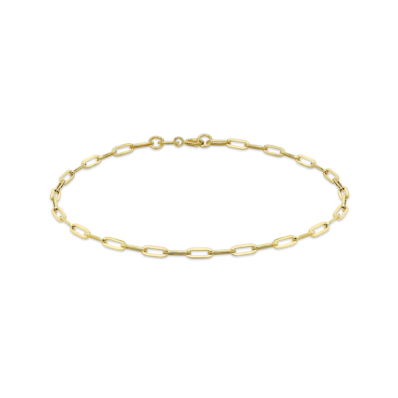 9k Yellow Gold Paper Chain Bracelet