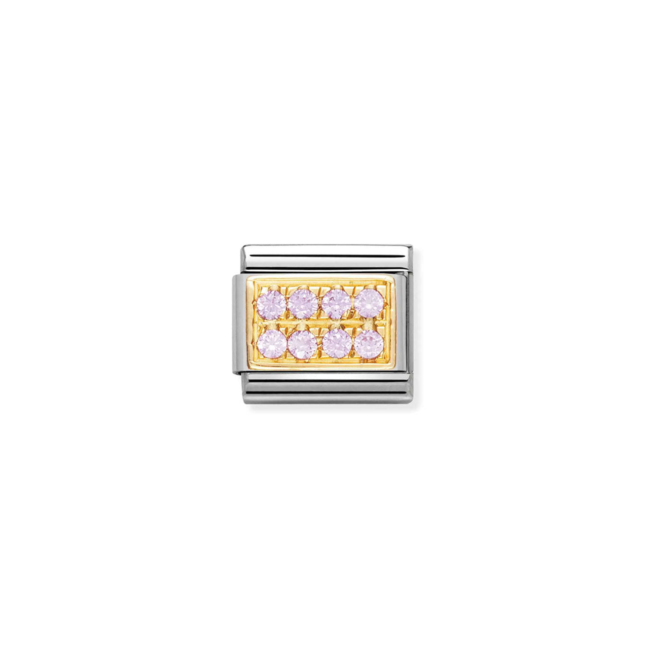 Composable Classic Link 030314/01 Pink Pavé With CZ In 18K Gold