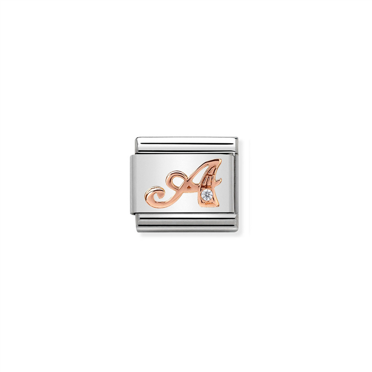 Composable Classic Link 430310/01 Letter A in Rose Gold & CZ