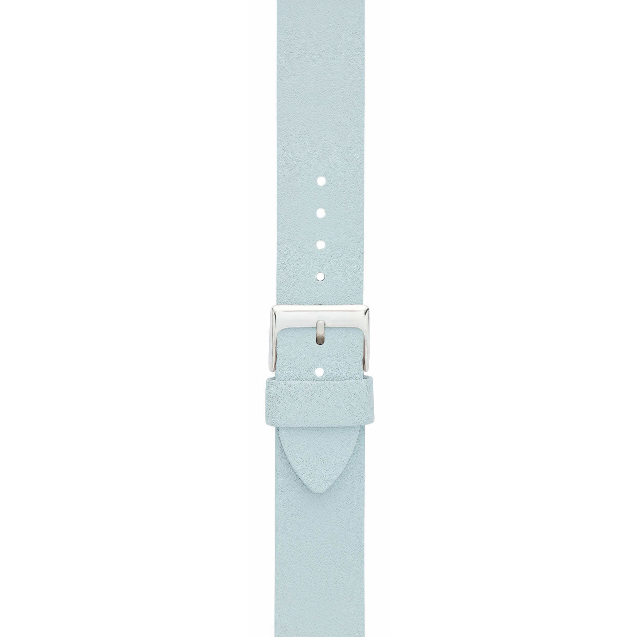Light Blue 18mm Leather Watch Strap