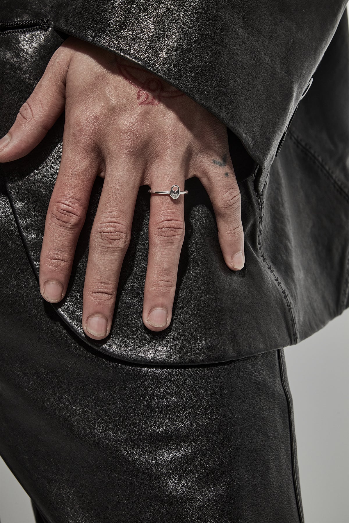 Micro Padlock Heart Ring