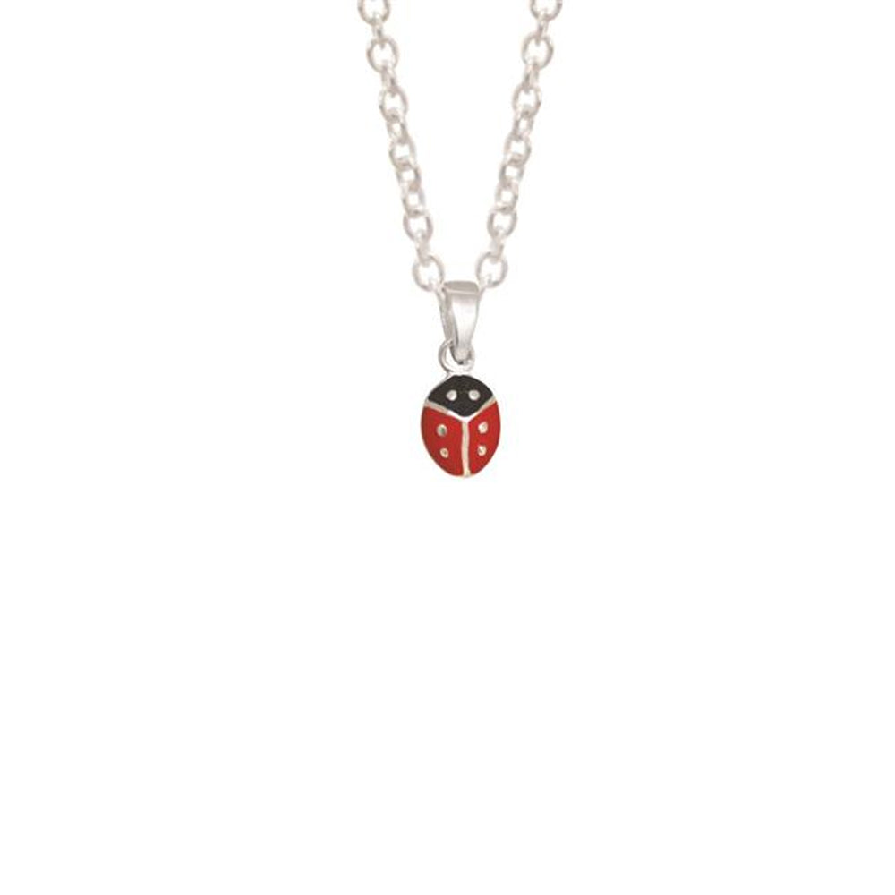 Sterling Sliver Enamel Tiny Ladybird Pendant