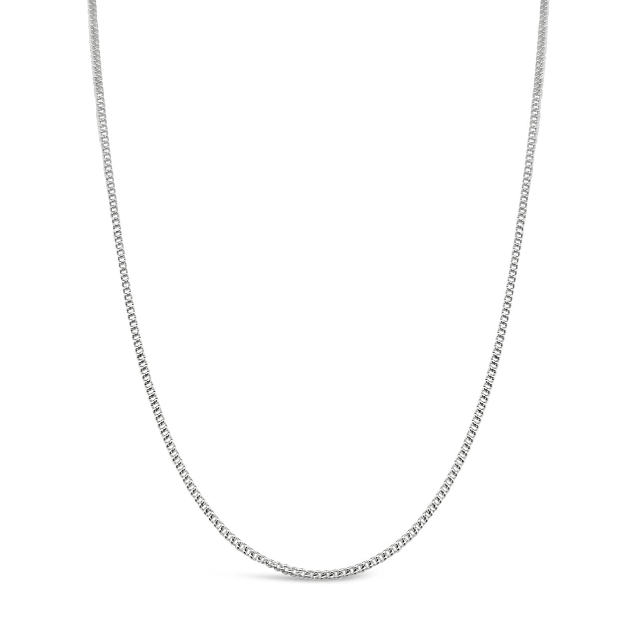 45cm Sterling Silver V514 Diamond Cut Curb Chain