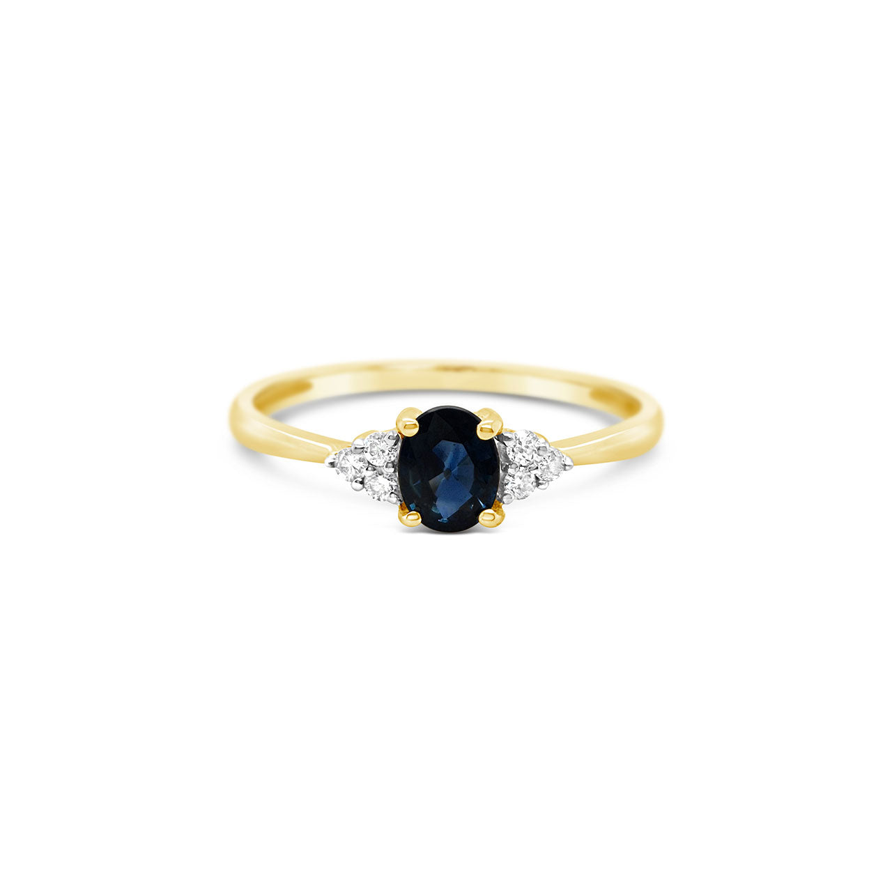 9k Yellow Gold Sapphire & Diamond Dress Ring Jamies Jewellers 9k Yellow Gold Sapphire & Diamond Dress Ring Jamies Jewellers