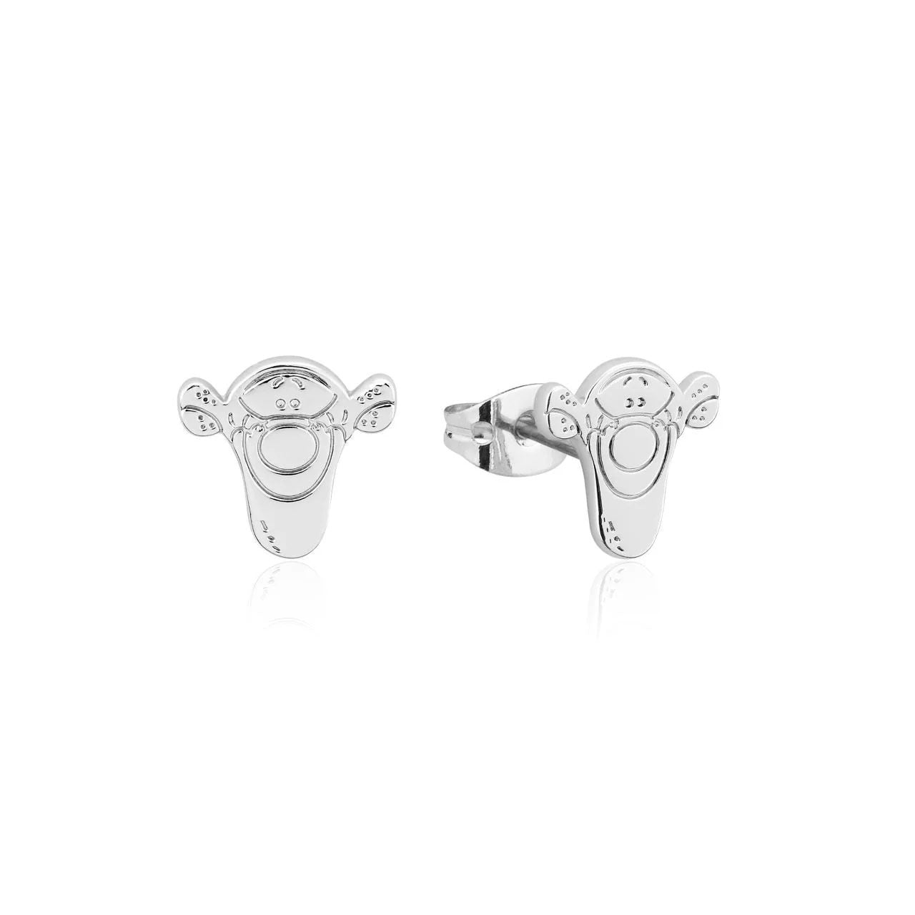 Disney - Winnie the Pooh Tigger Stud Earrings - White Gold Plated