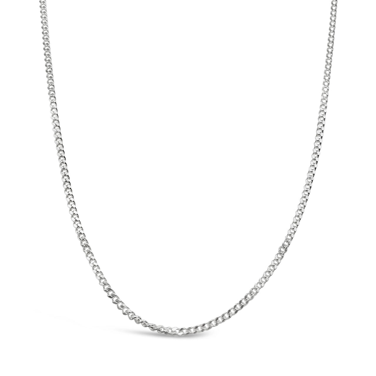 50cm Sterling Silver V303 Diamond Cut Curb Chain