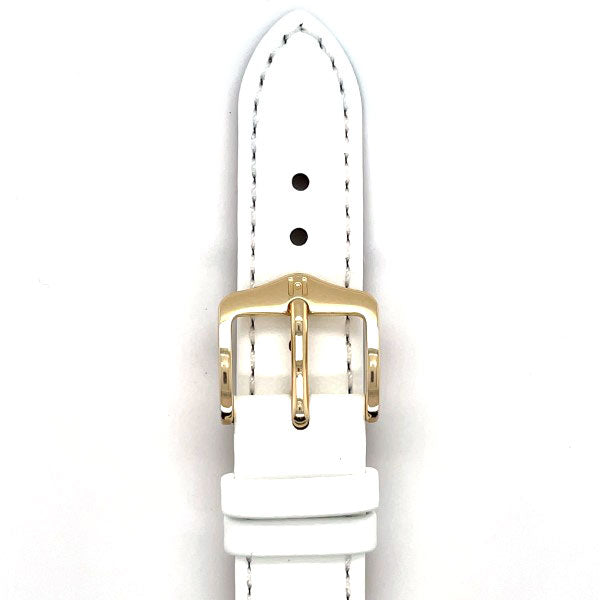 Corse - 16mm White Medium Leather Watch Strap