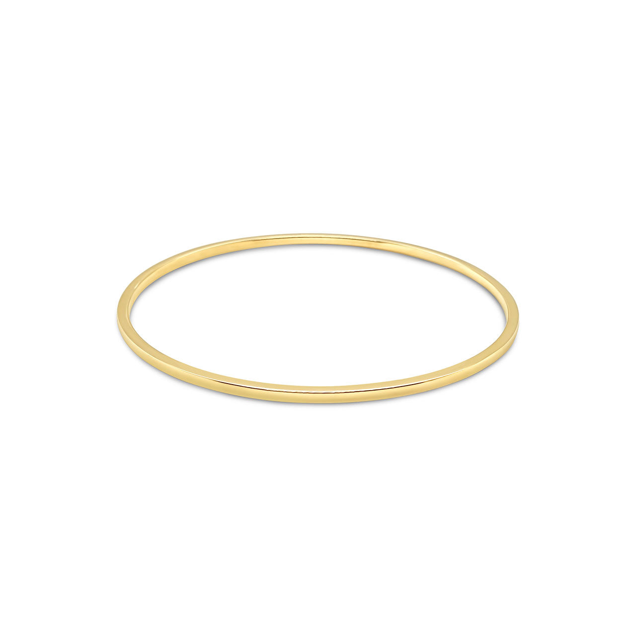 9k Yellow Gold 2mm Square Bangle