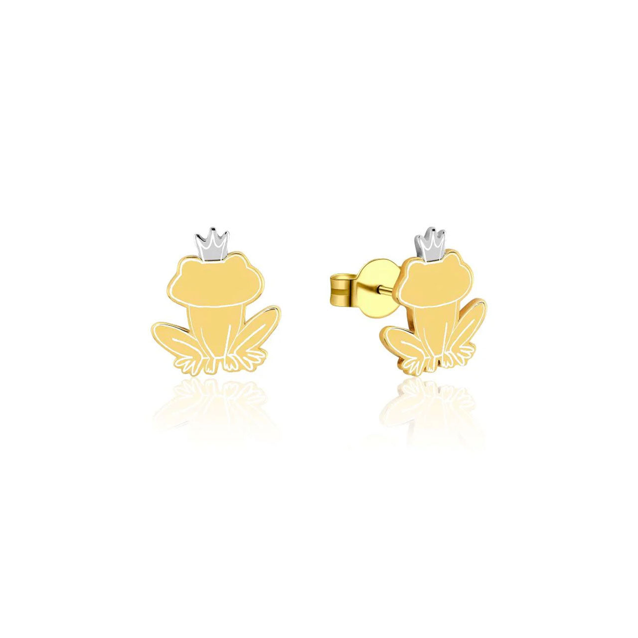 Disney - Sterling Silver Gold Plated Prince Naveen Stud Earrings