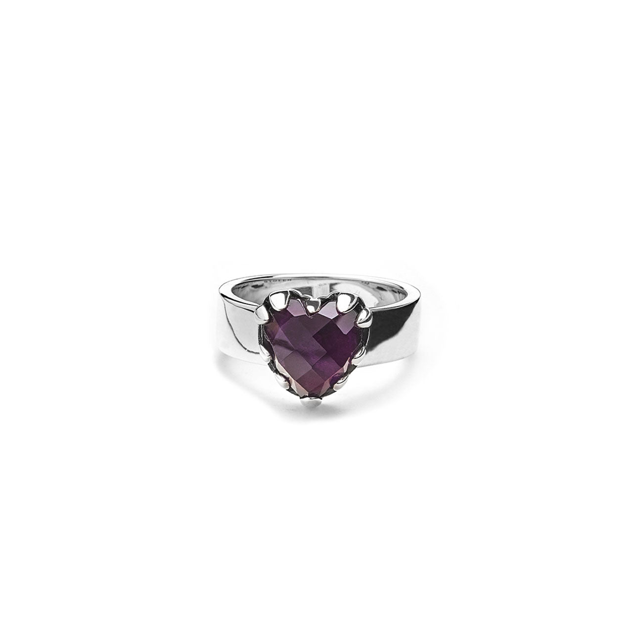 Love Claw Ring - Dark Amethyst