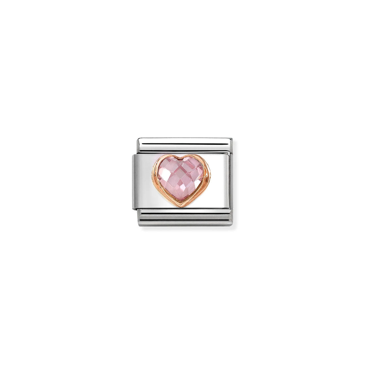 Composable Classic Link 430607/003 Pink CZ Heart In 9K Rose Gold