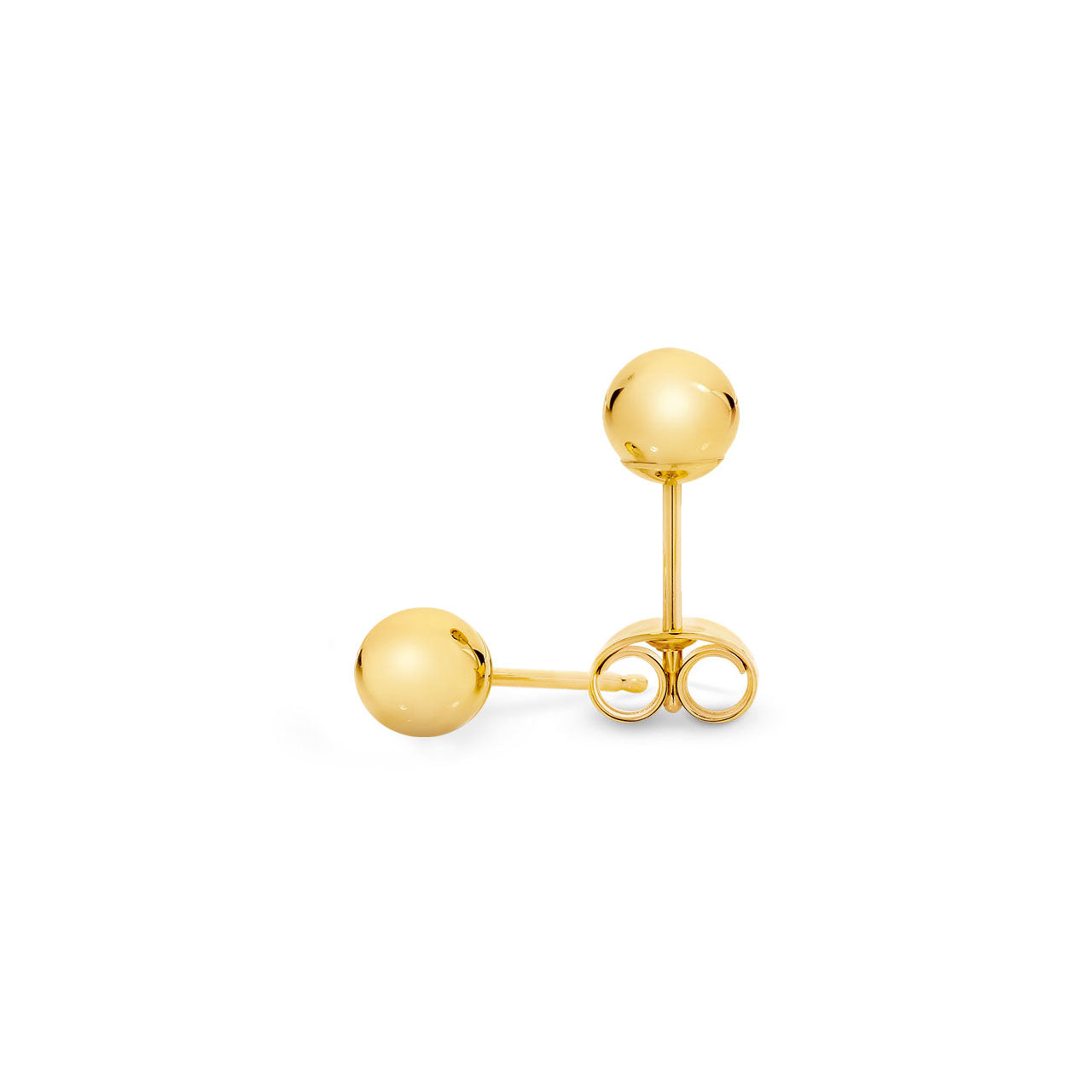 9k Yellow Gold 4mm Ball Stud Earrings