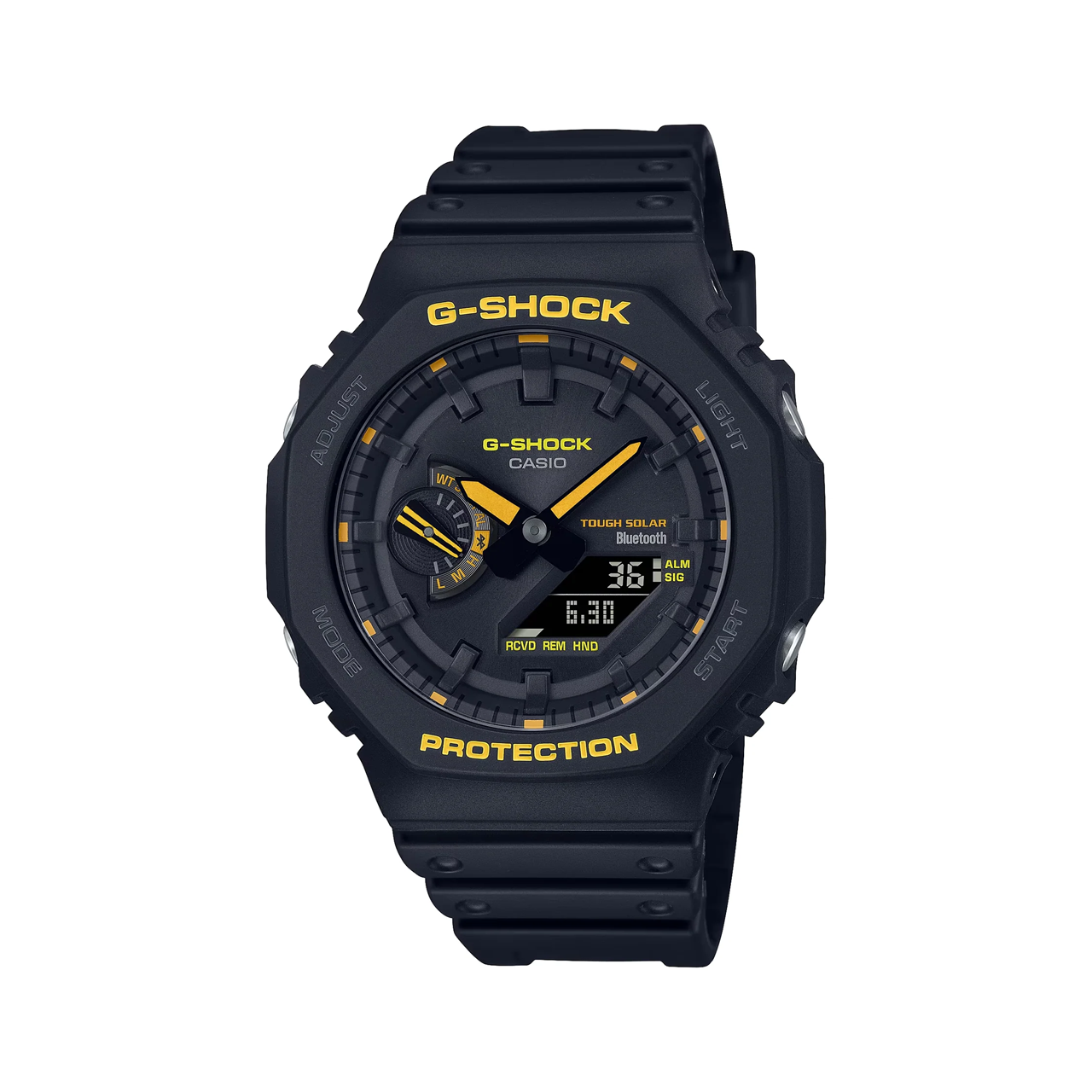 G-Shock Carbon Core Guard Tough Solar Slim Duo - Black & Yellow - GAB2100CY-1A