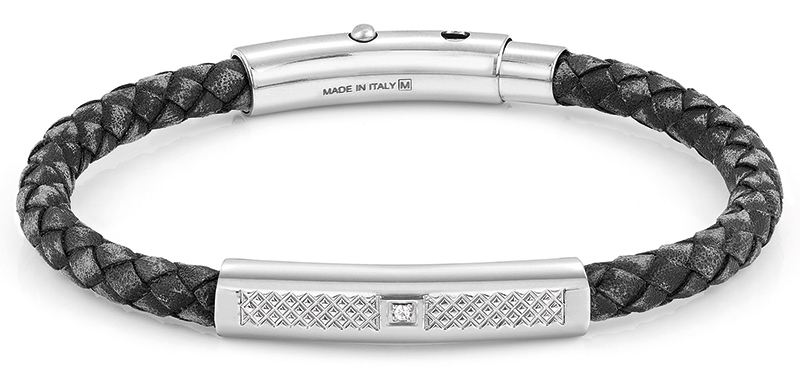 Tribe Bracelet 026434/001 in Black Vintage Leather