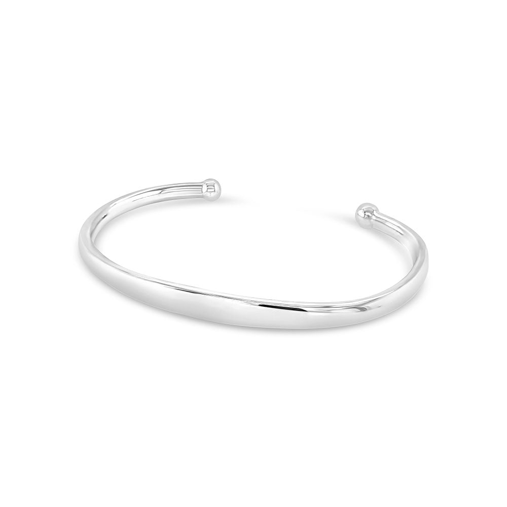 Medium Mens Sterling Silver Tension Bangle