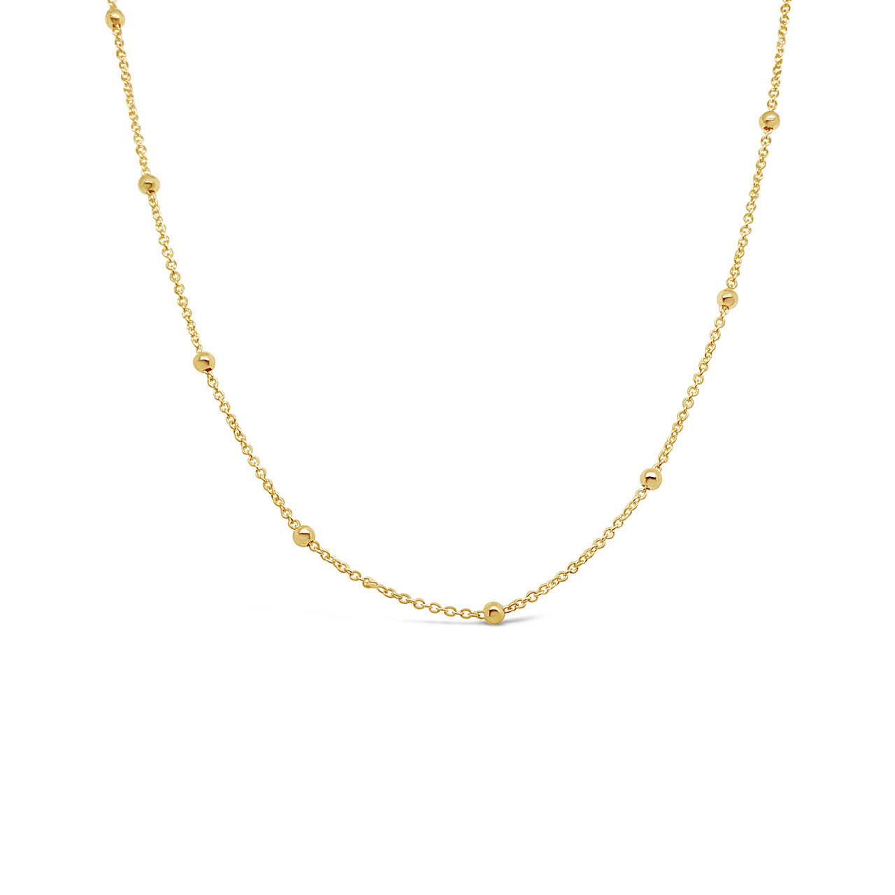 45cm 9k Yellow Gold RCA30 with 2.5mm Ball Necklace