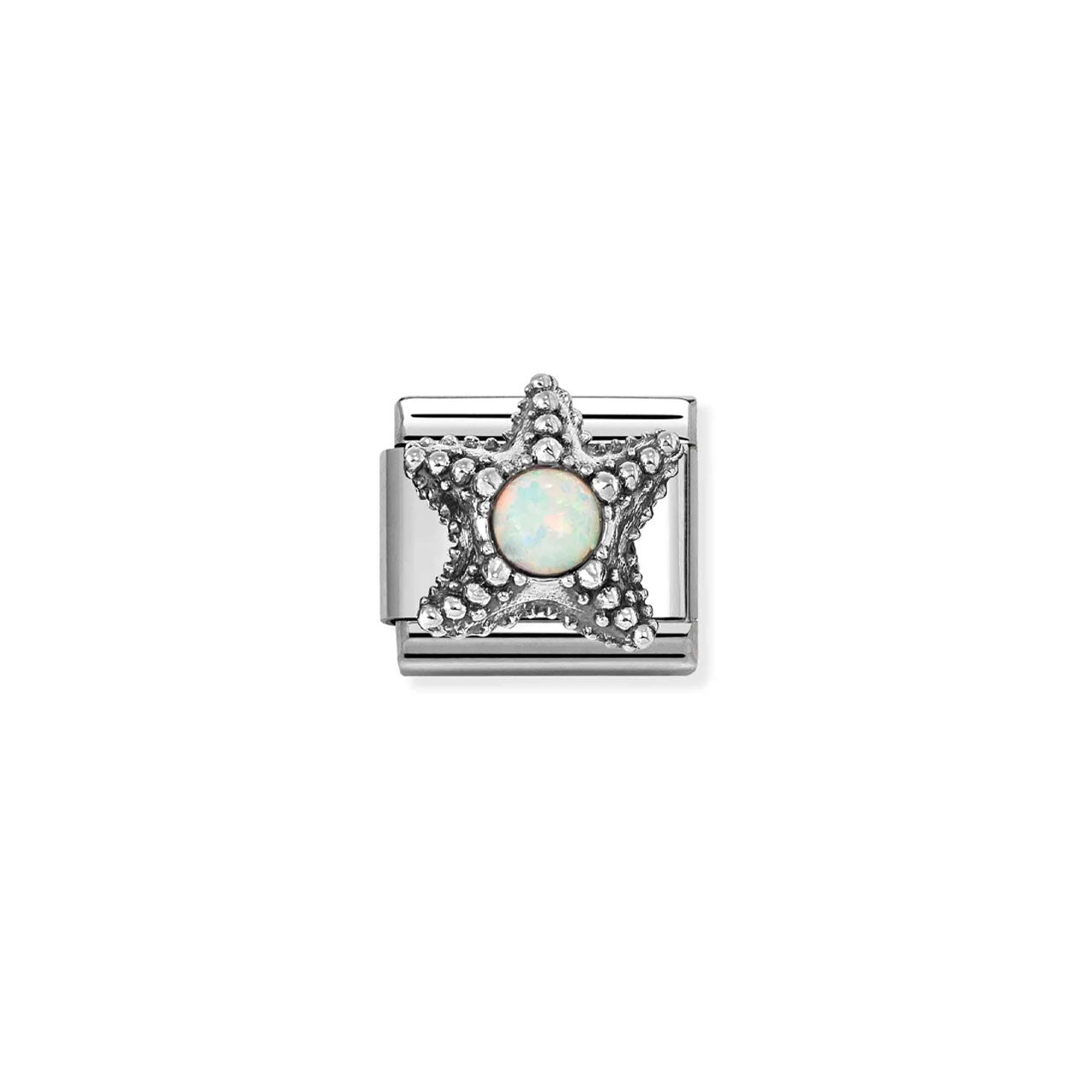 Composable Classic Link 330511/05 Starfish White Opal In Silver