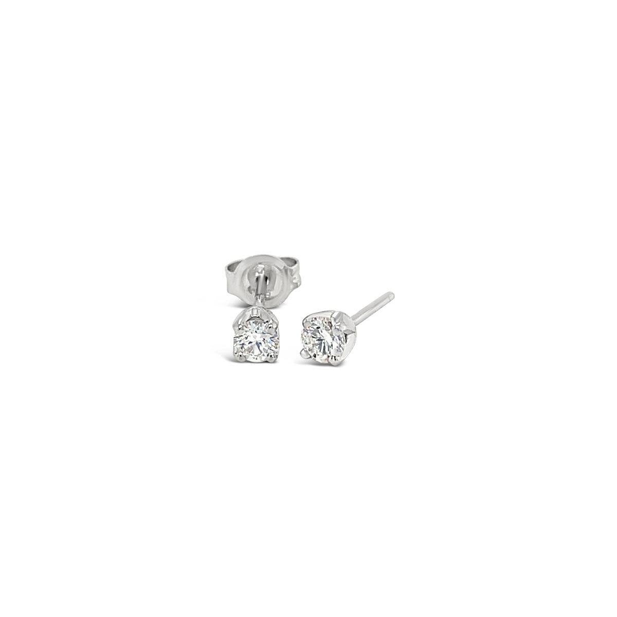 9k White Gold 0.25ct Diamond Stud Earrings