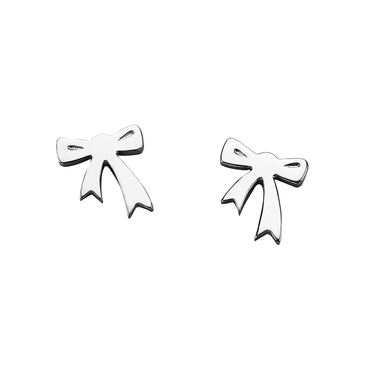 Sterling Silver Mini Bow Stud Earrings