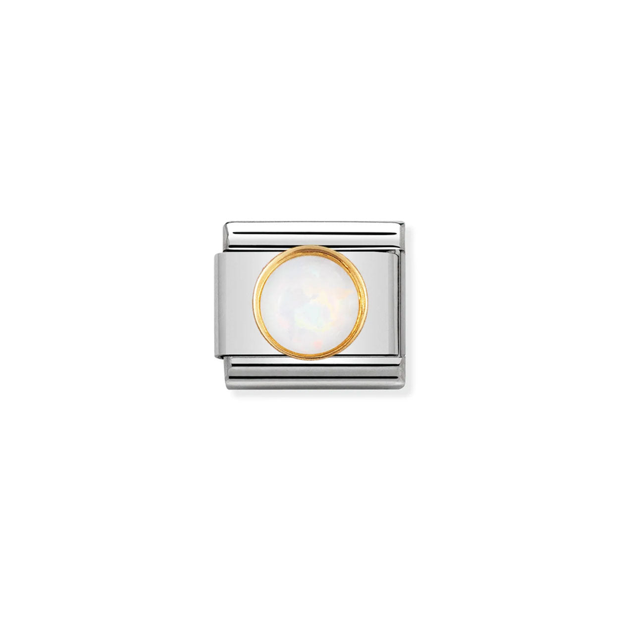 Composable Classic Link 030503/07 Round White Opal In 18K Gold