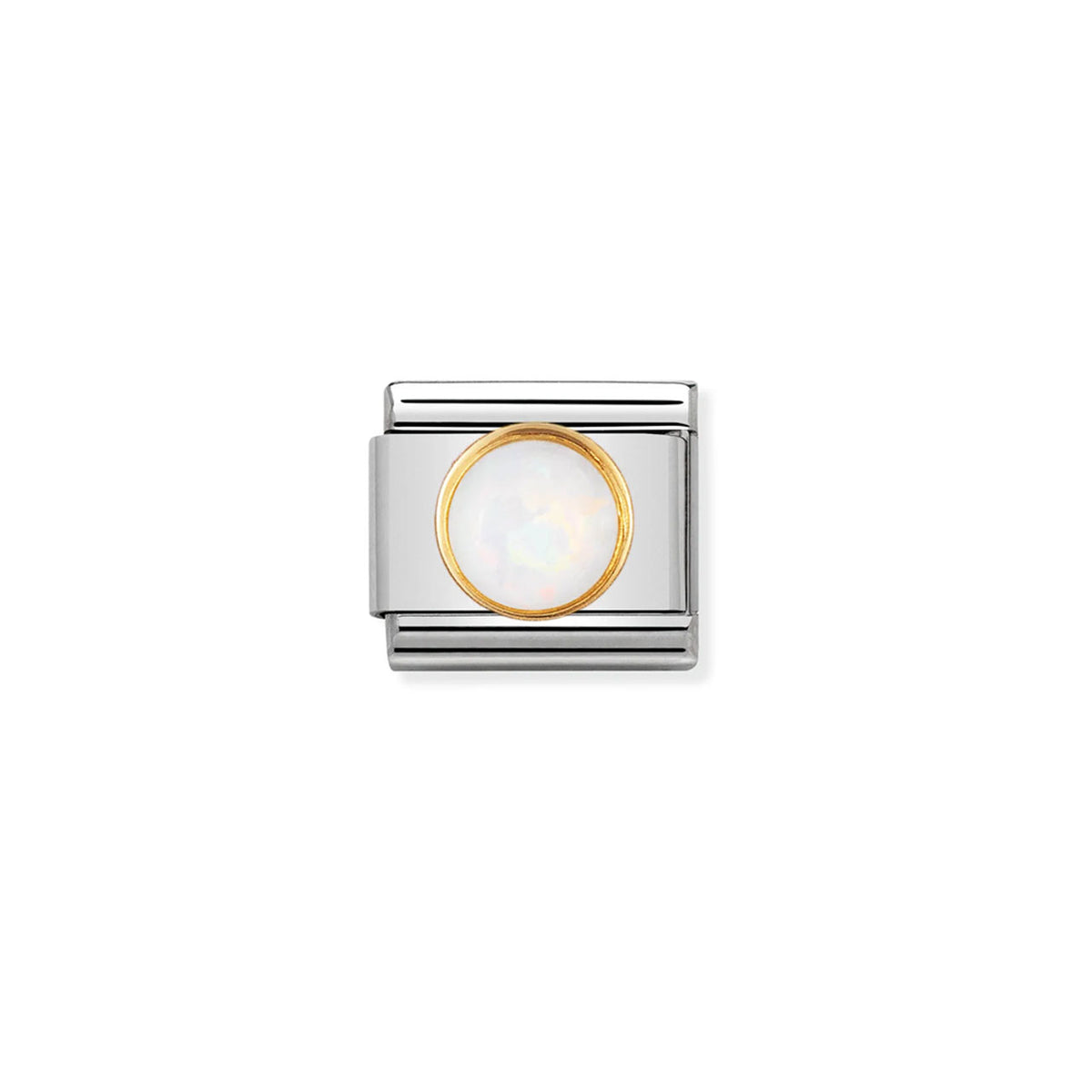 Composable Classic Link 030503/07 Round White Opal In 18K Gold