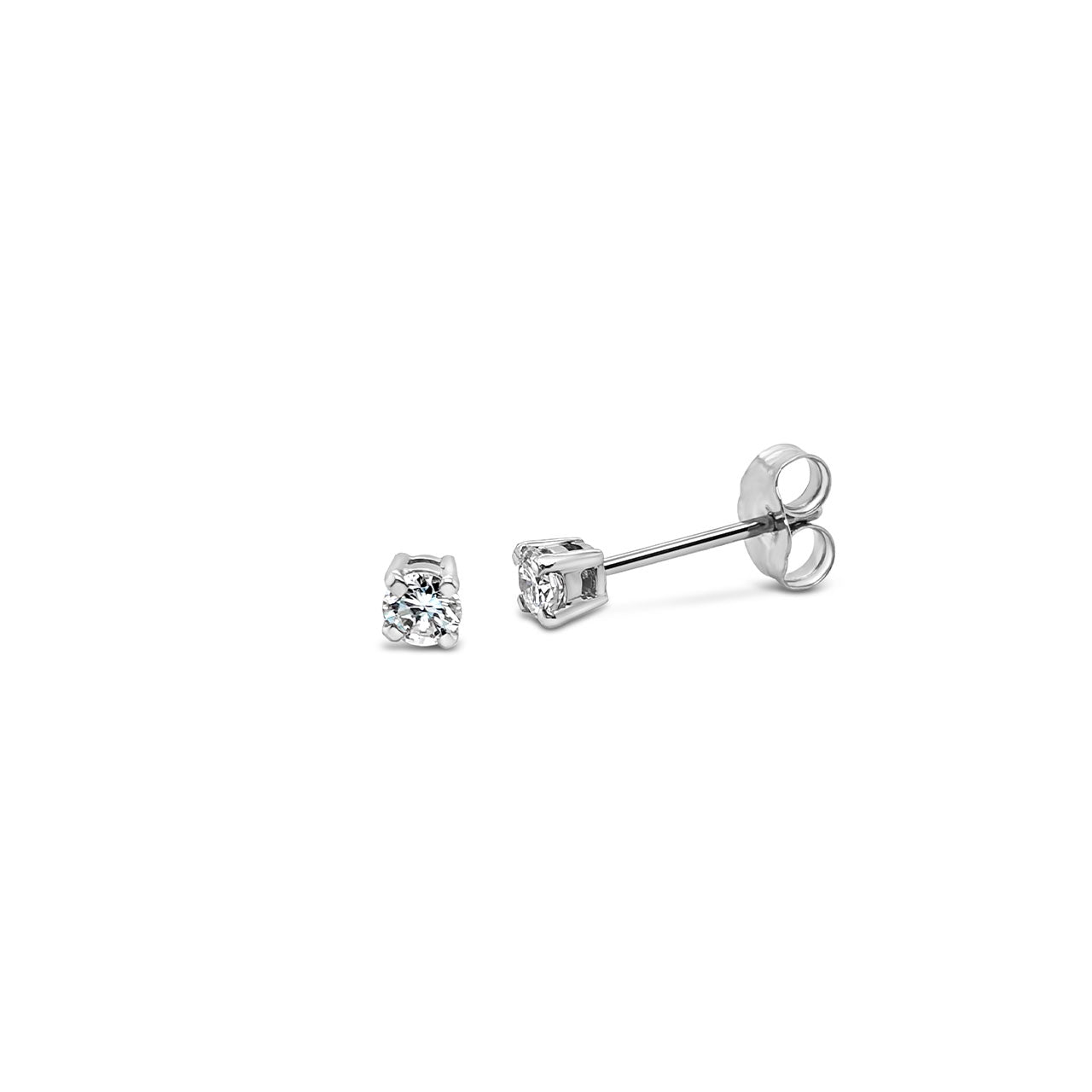 9k White Gold 0.25ct Diamond Earring Studs