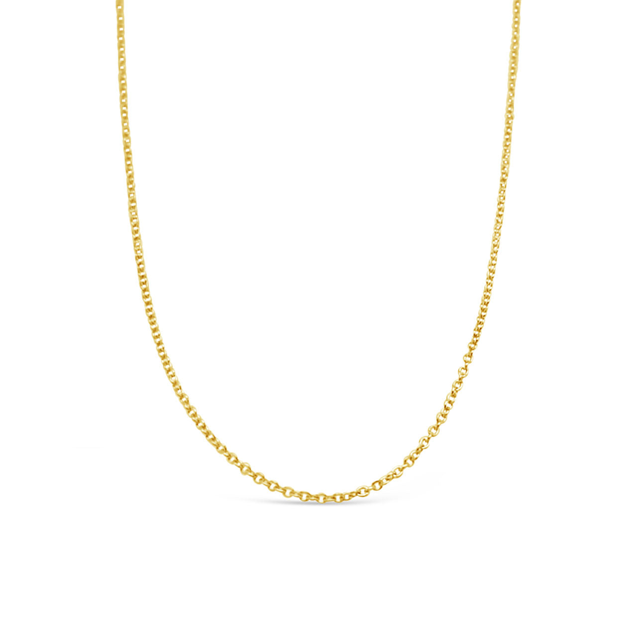 45cm 9k Yellow Gold Plain Cable Chain