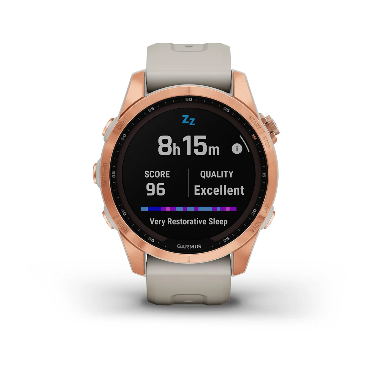 fēnix® 7S – Solar Edition - Rose Gold with Light Sand Band - 010-02539-11