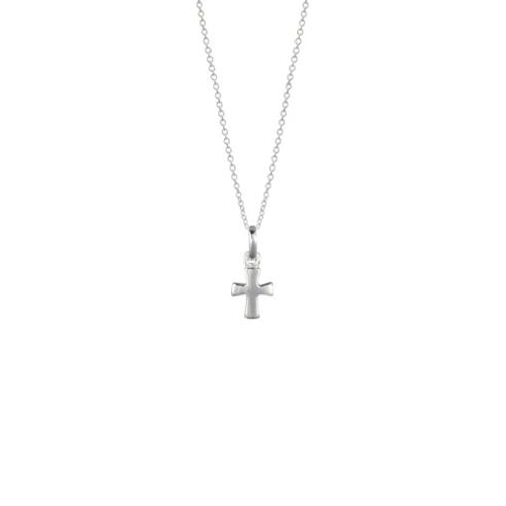 Sterling Silver 12mm Plain Cross Pendant