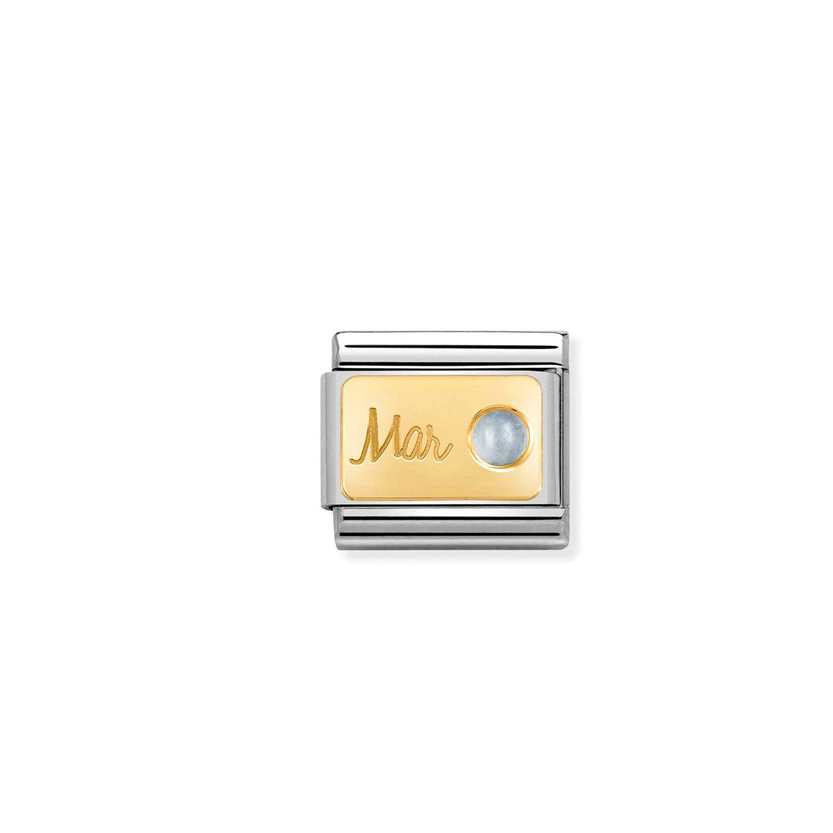Composable Classic Link 030519/03 March Aquamarine In 18k Gold