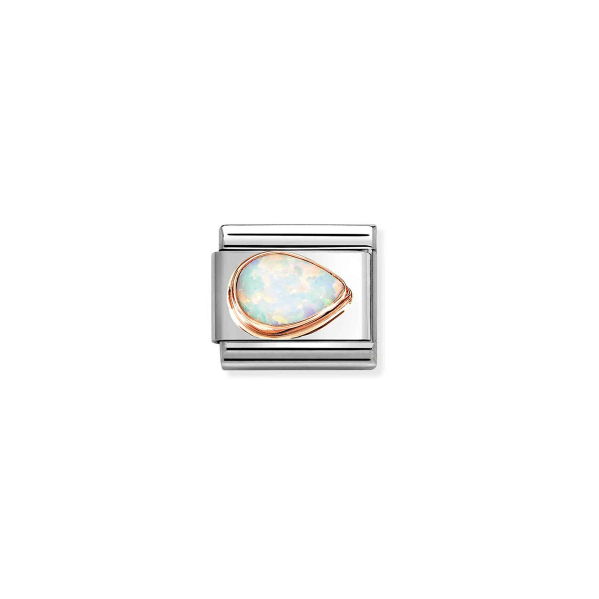 Composable Classic Link 430514/07 White Opal Drop Right In 9K Rose Gold