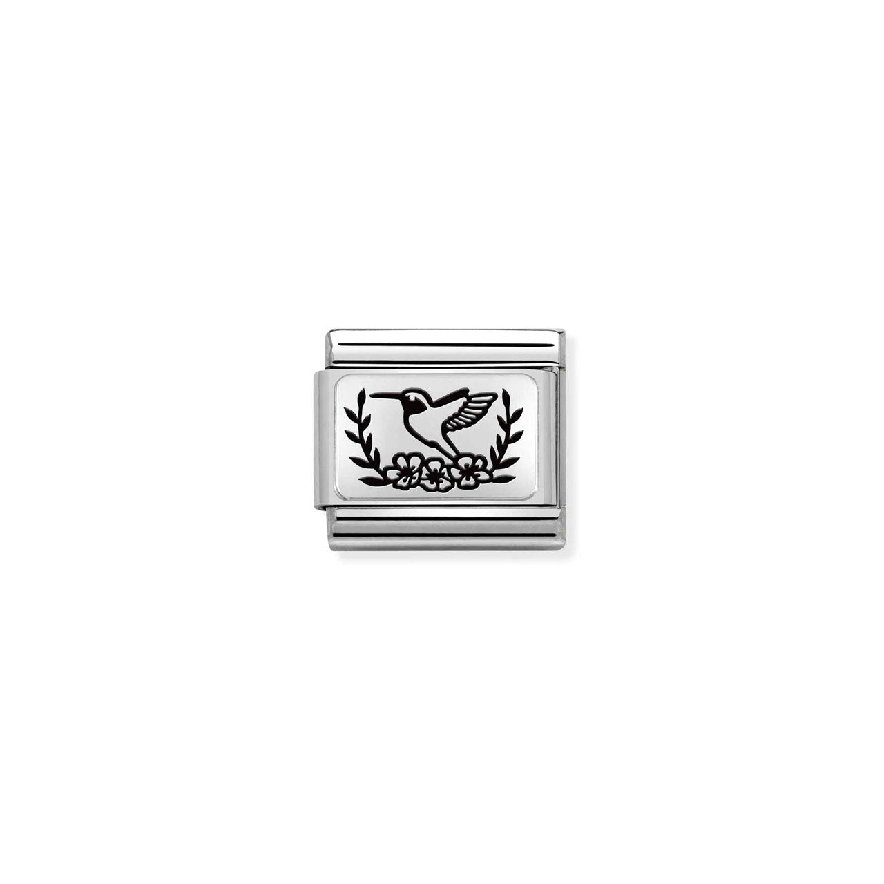 Composable Classic Link 330111/19 Bird With Flowers In 925 Silver