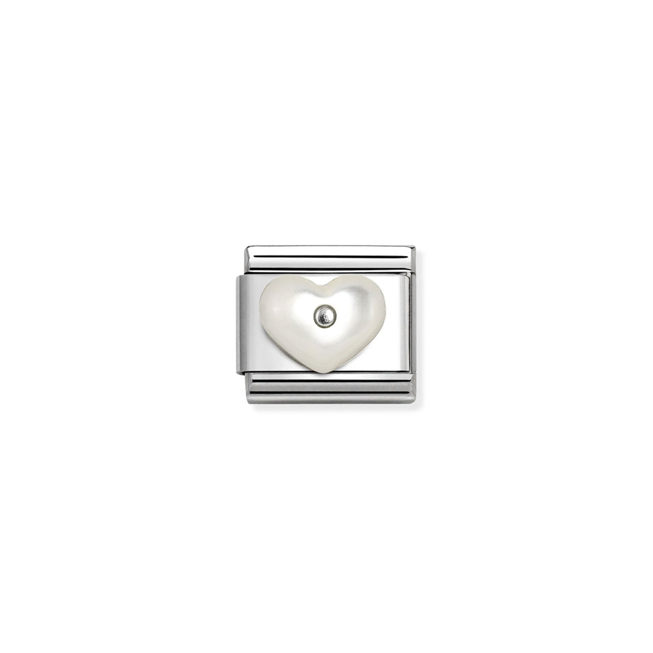 Composable Classic Link 330509/17 Heart With Mother Of Pearl In 925 Silver