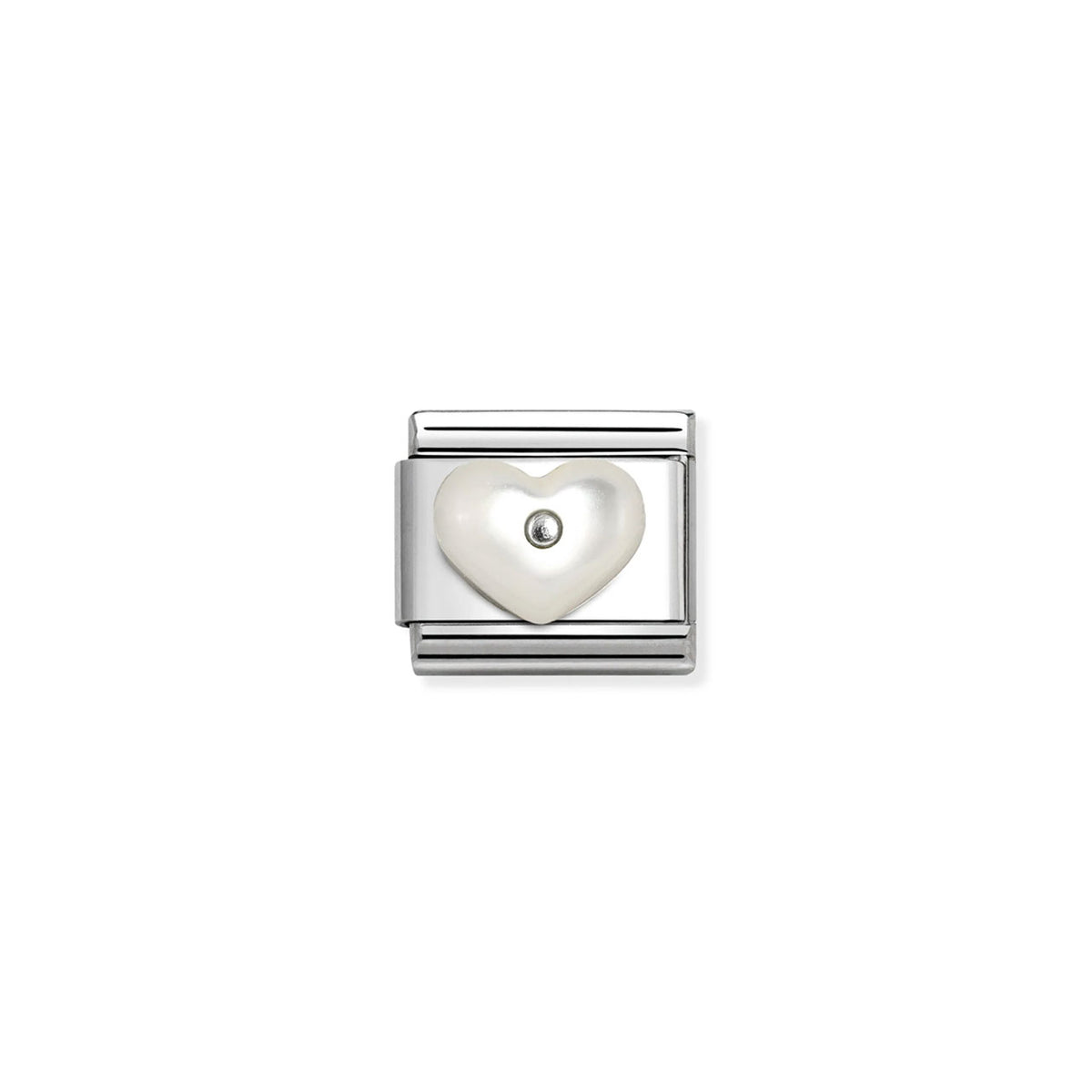 Composable Classic Link 330509/17 Heart With Mother Of Pearl In 925 Silver
