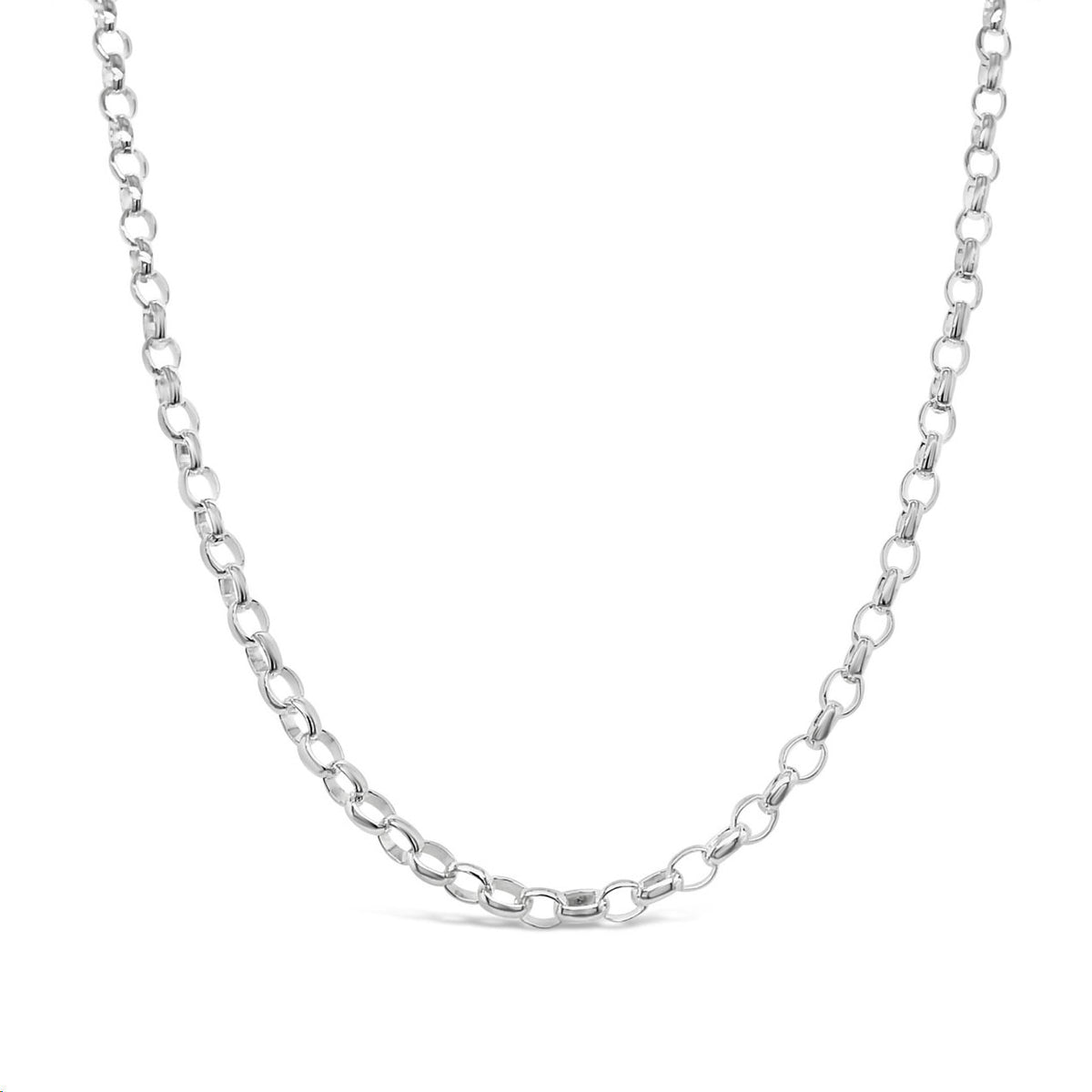 40cm Sterling Silver BO2 Oval Belcher Chain