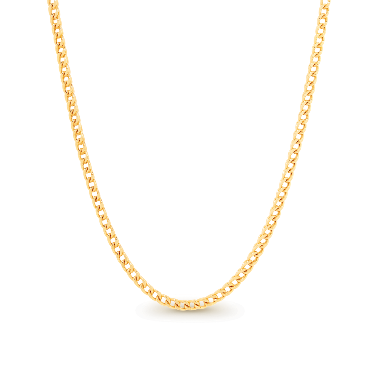 9k Yellow Gold 52cm Square Spiga Chain