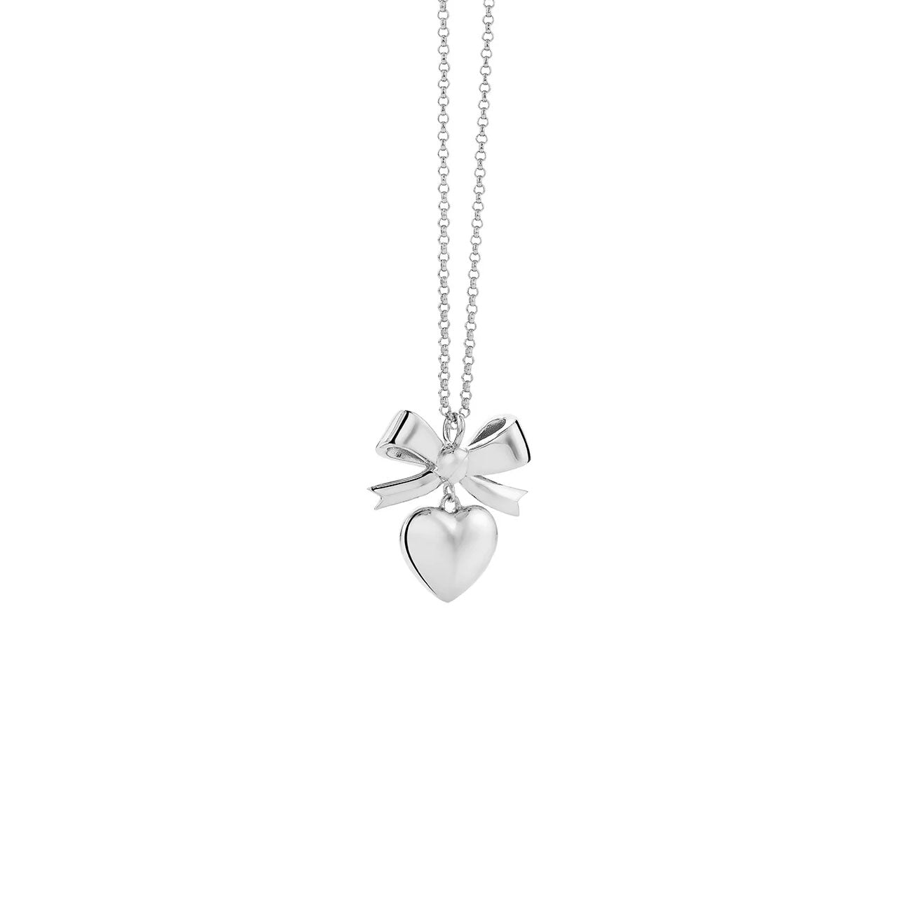 Sterling Silver Superlove Bow Necklace