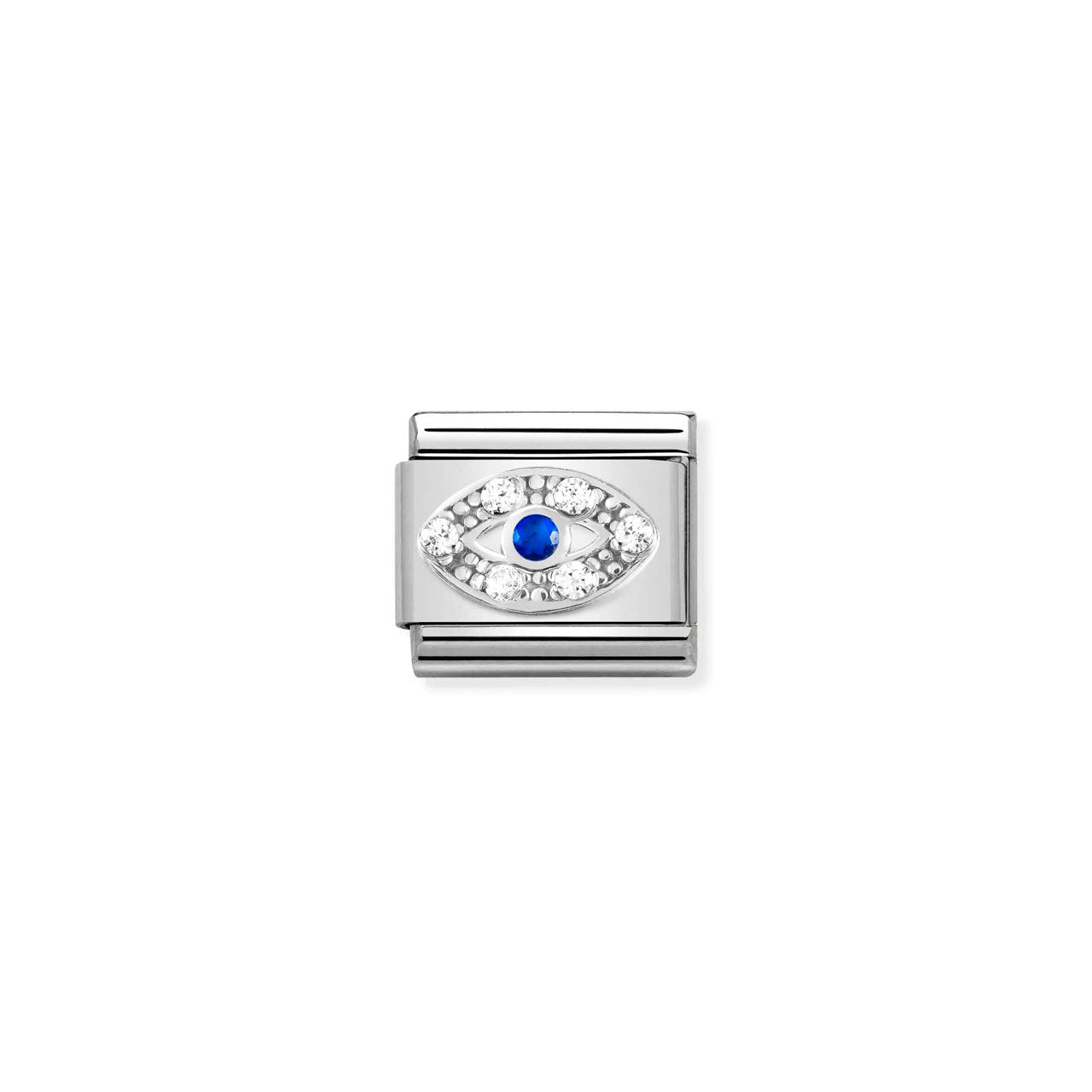 Composable Classic Link 330304/43 Eye With White & Blue CZ In Silver