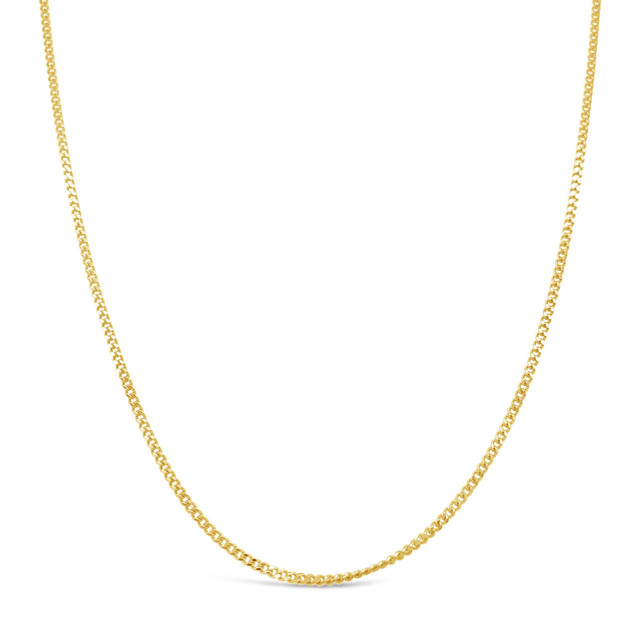 50cm 9k Yellow Gold CD40 Diamond Cut Curb Chain