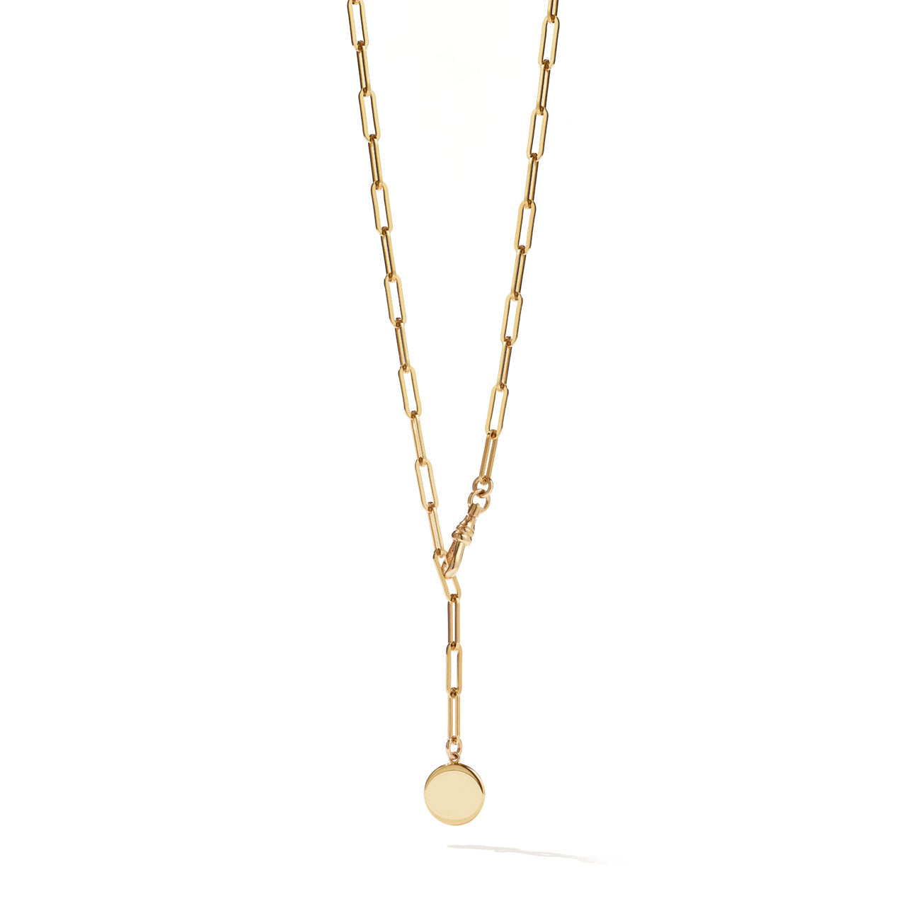 Sterling Silver Gold Plated Solaire Paperclip Necklace