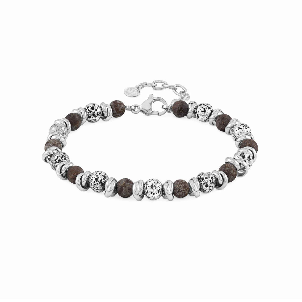 Instinct Bracelet 027919/050 Stainless Steel With Lava Stones & Onyx