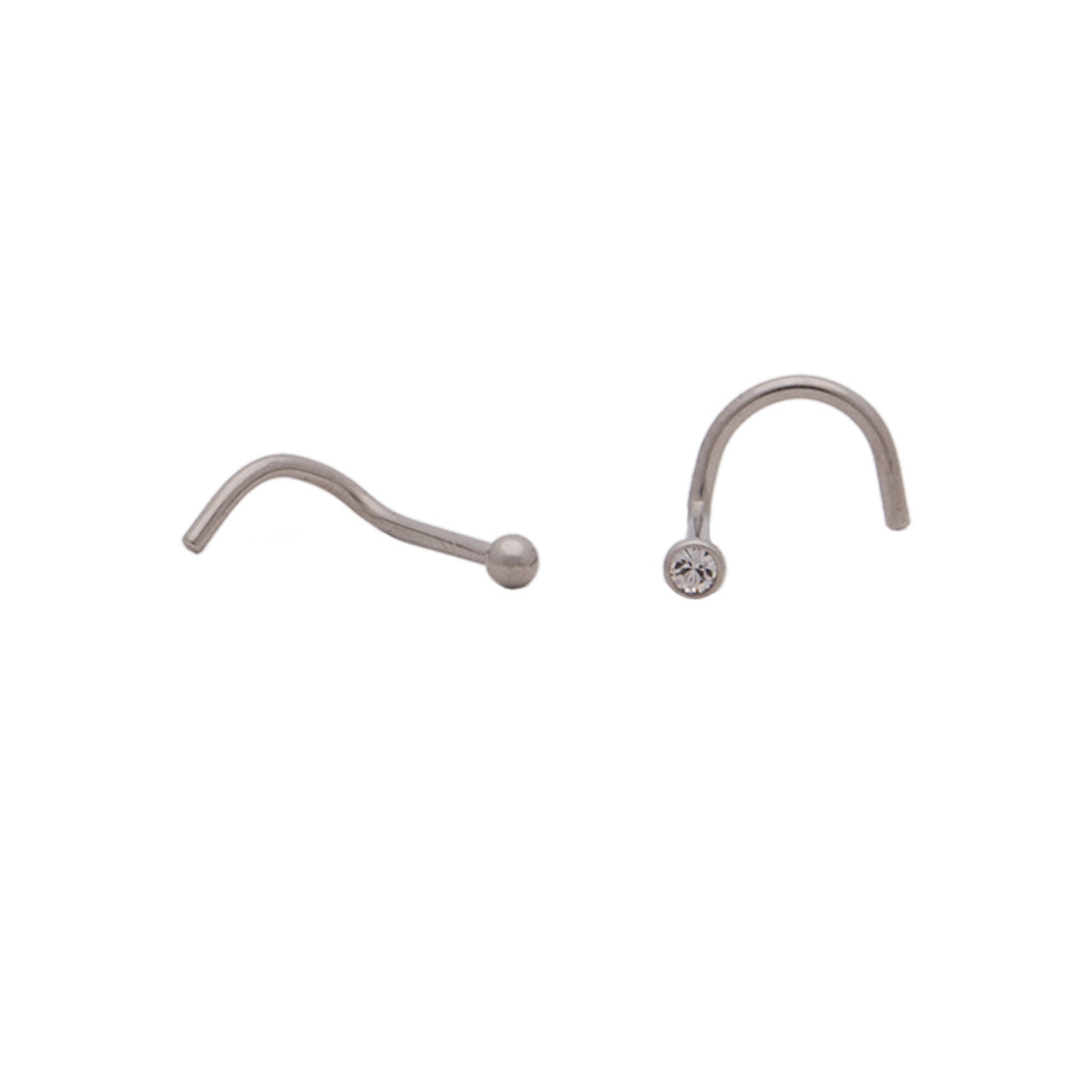 Stainless Steel Nose Studs Twin Pack