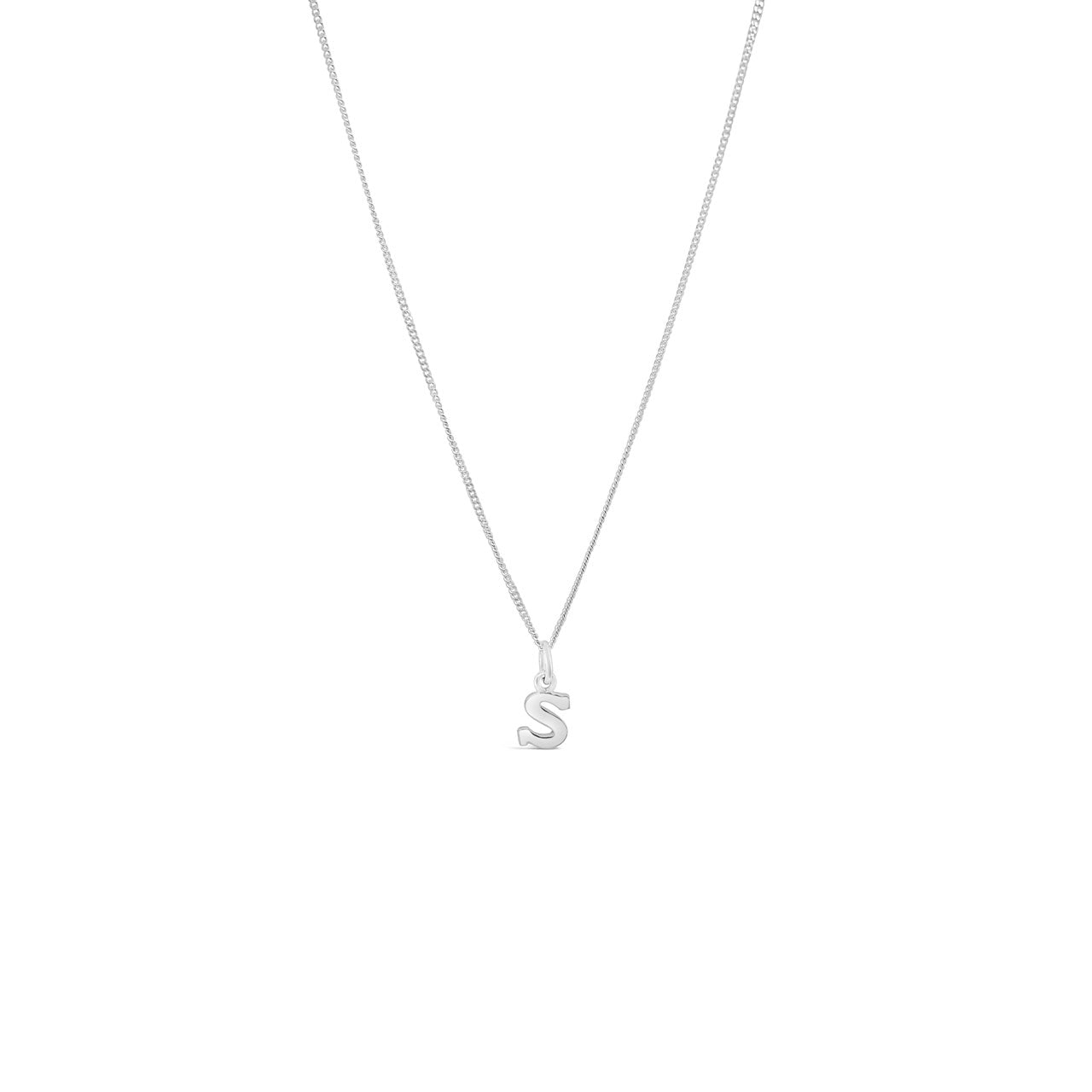 Sterling Silver Letter S Pendant