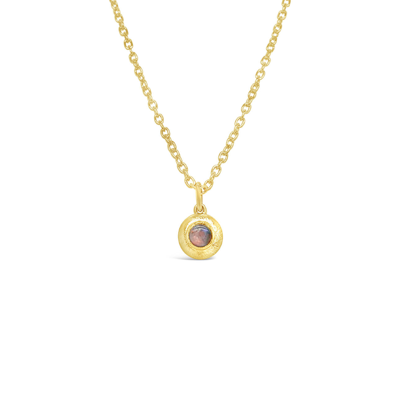 9k Yellow Gold Small Opal Pendant