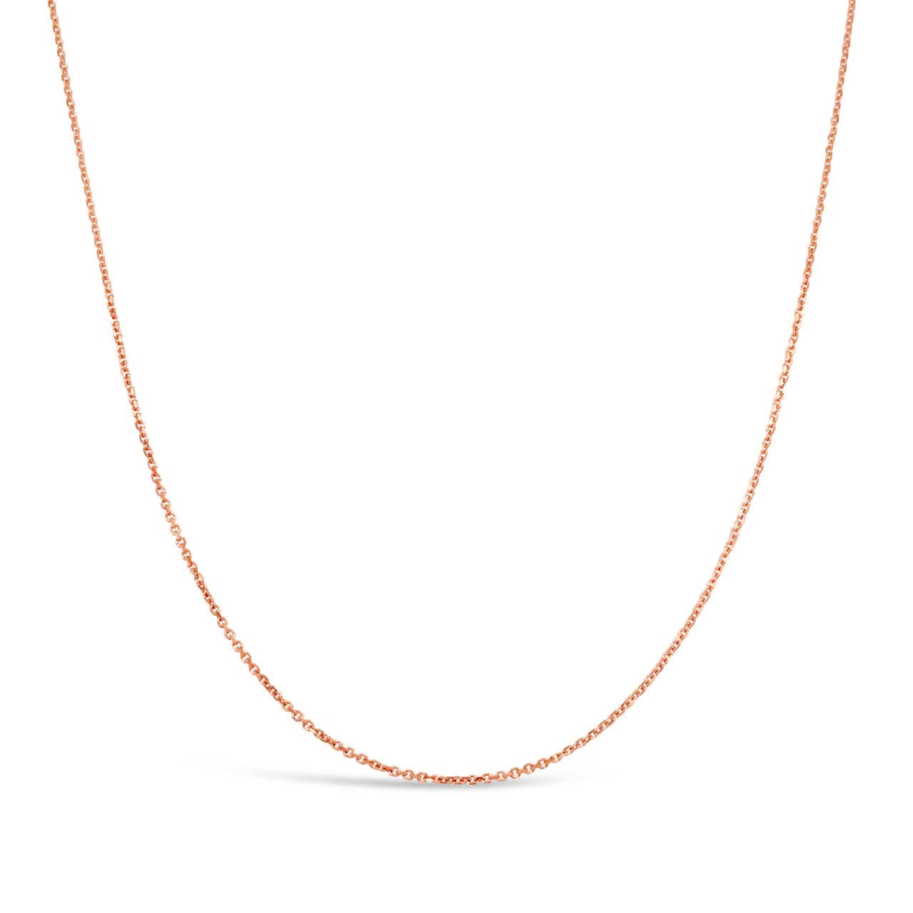 45cm 9k Rose Gold 32R Oblong Trace Chain